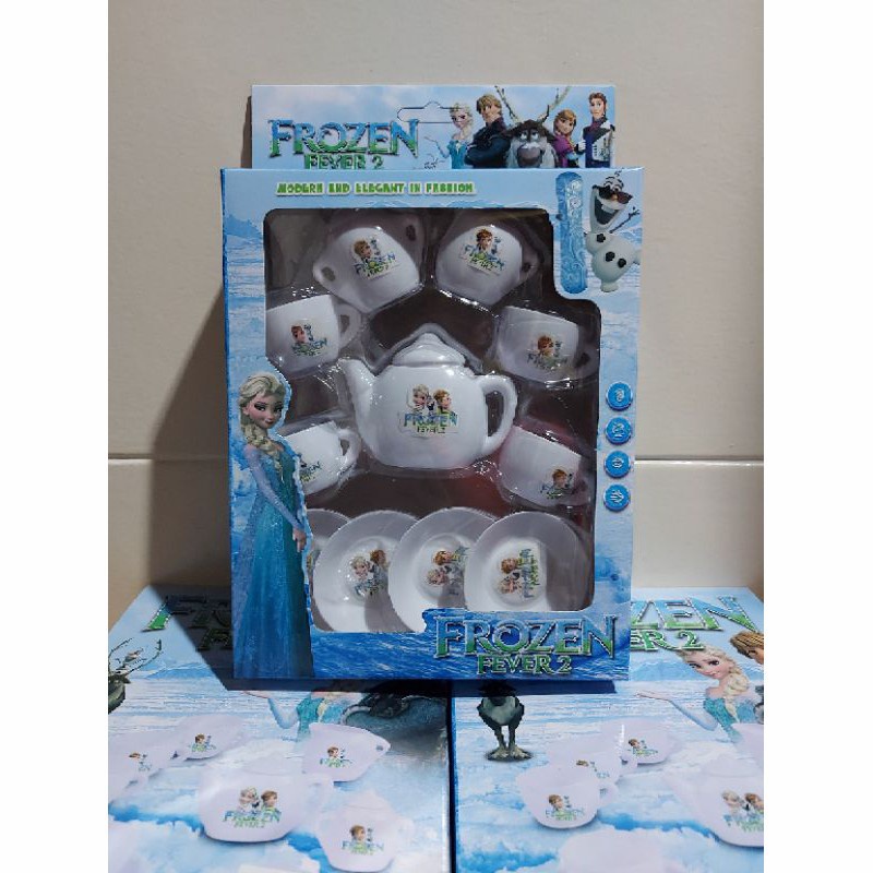 MAINAN TEKO CANGKIR SET FROZEN UKURAN KECIL LUCU MURAH