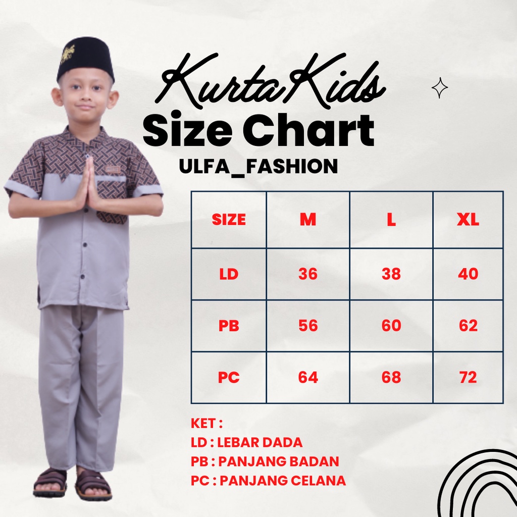 Baju Koko Setelan Anak Laki-laki umur 5-10 tahun - Bahan Katun Tebal Halus