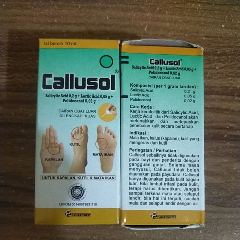Callusol 10 ml membantu mengatasi mata ikan kutil kapalan