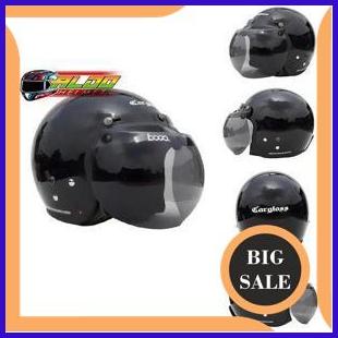 parts CARGLOSS RETRO KACA BOGO ORIGINAL BLACK METALIC HELM SNI TERMURAH 140ZZ3