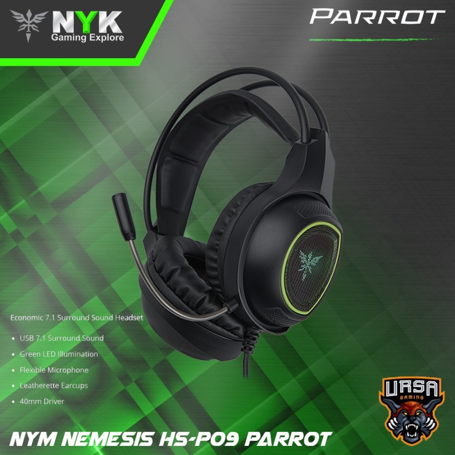 HEADSET GAMING NYK RGB PARROT HS-P09 (HS GNP09)