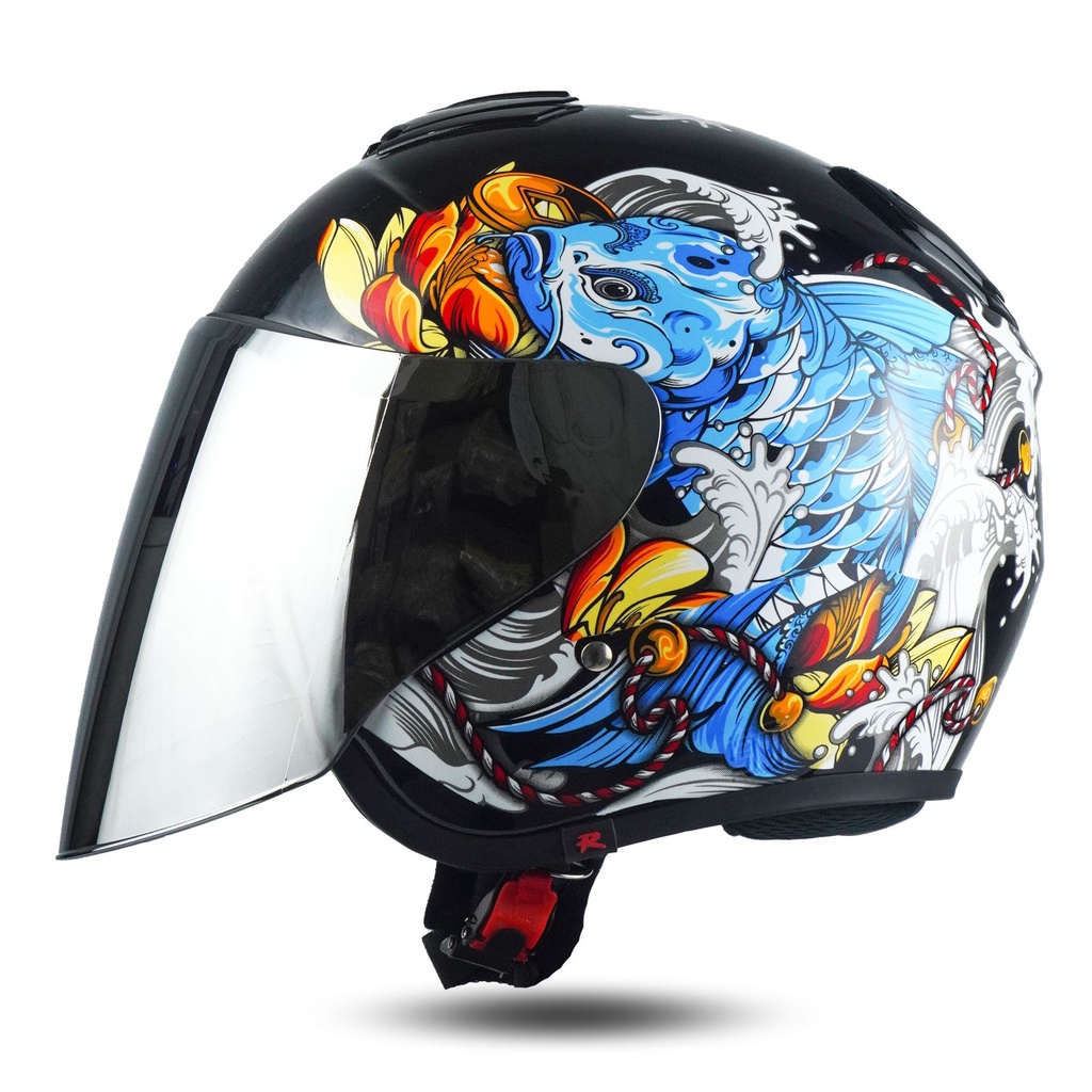 Helm Rsix Motif Helm Motor pria Wanita SNI Terbaru