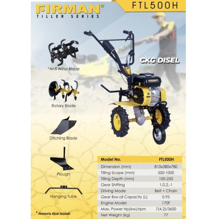 [[[ TERSEDIA COD ]]] Cultivator Firman FTL500H - FTL 500 H