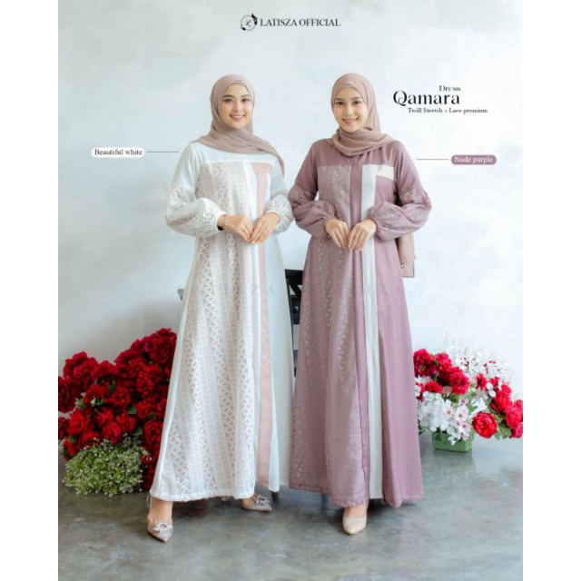 Qamara Dress By Latisza Official Gamis Twill Stretch Premium