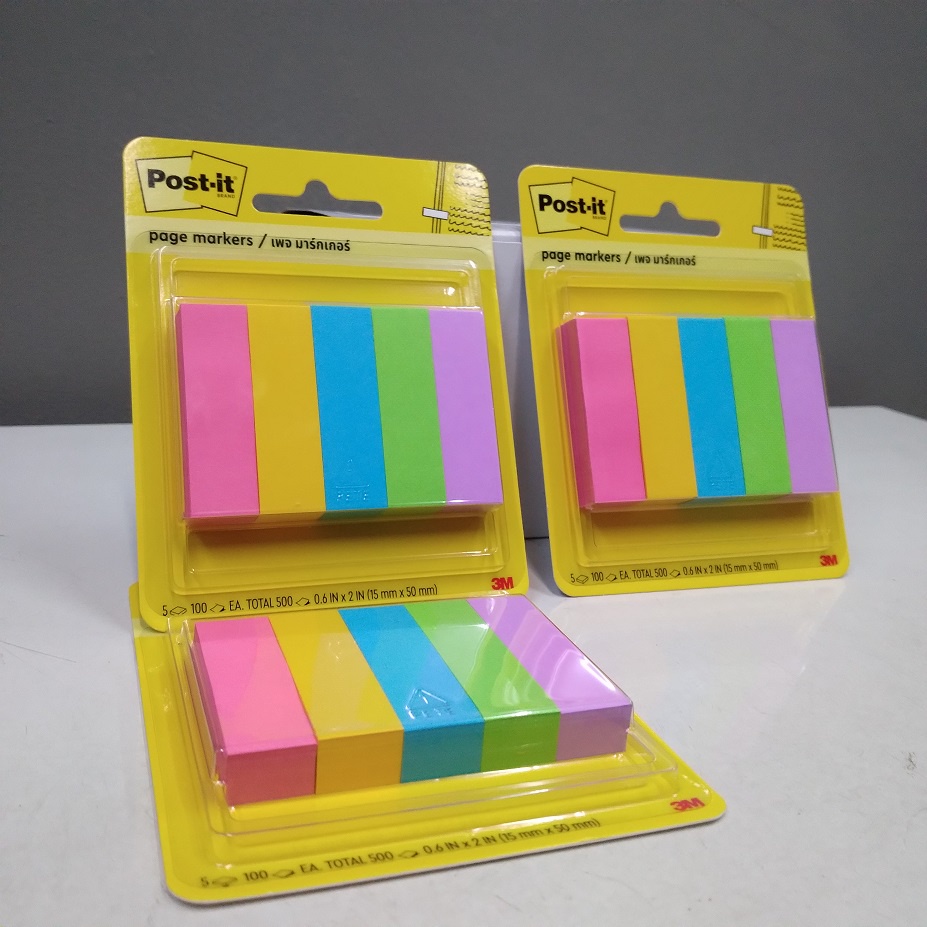 

InJO 3M Post It 670-5ASST Page Marker 15mm x 50mm BL TH/EN