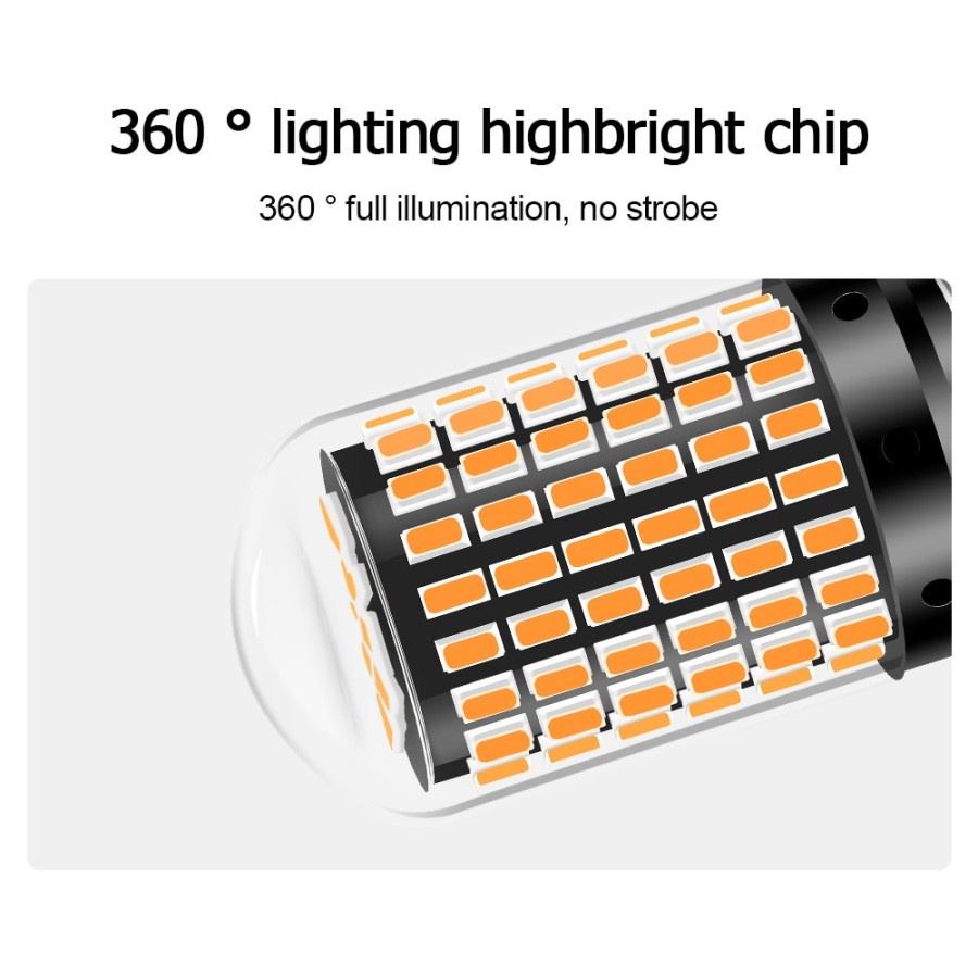 Lampu Led 7440 7443 1156 1157 T20 144SMD Lampu Sein Mundur Rem Dajjal