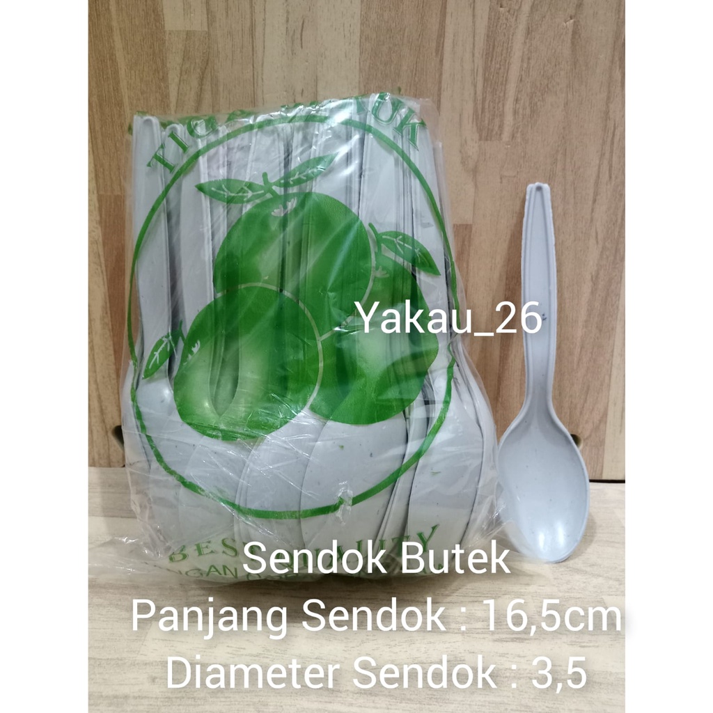 sendok makan plastik butek / sendok makan plastik 3 jeruk isi 100pcs