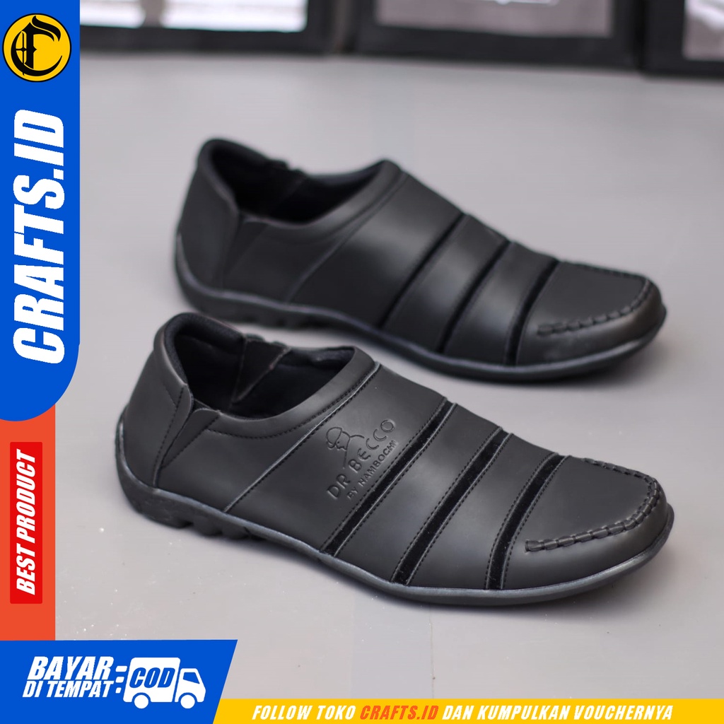 Sepatu Casual Slip On Kerja Pria Crafts Kitaro