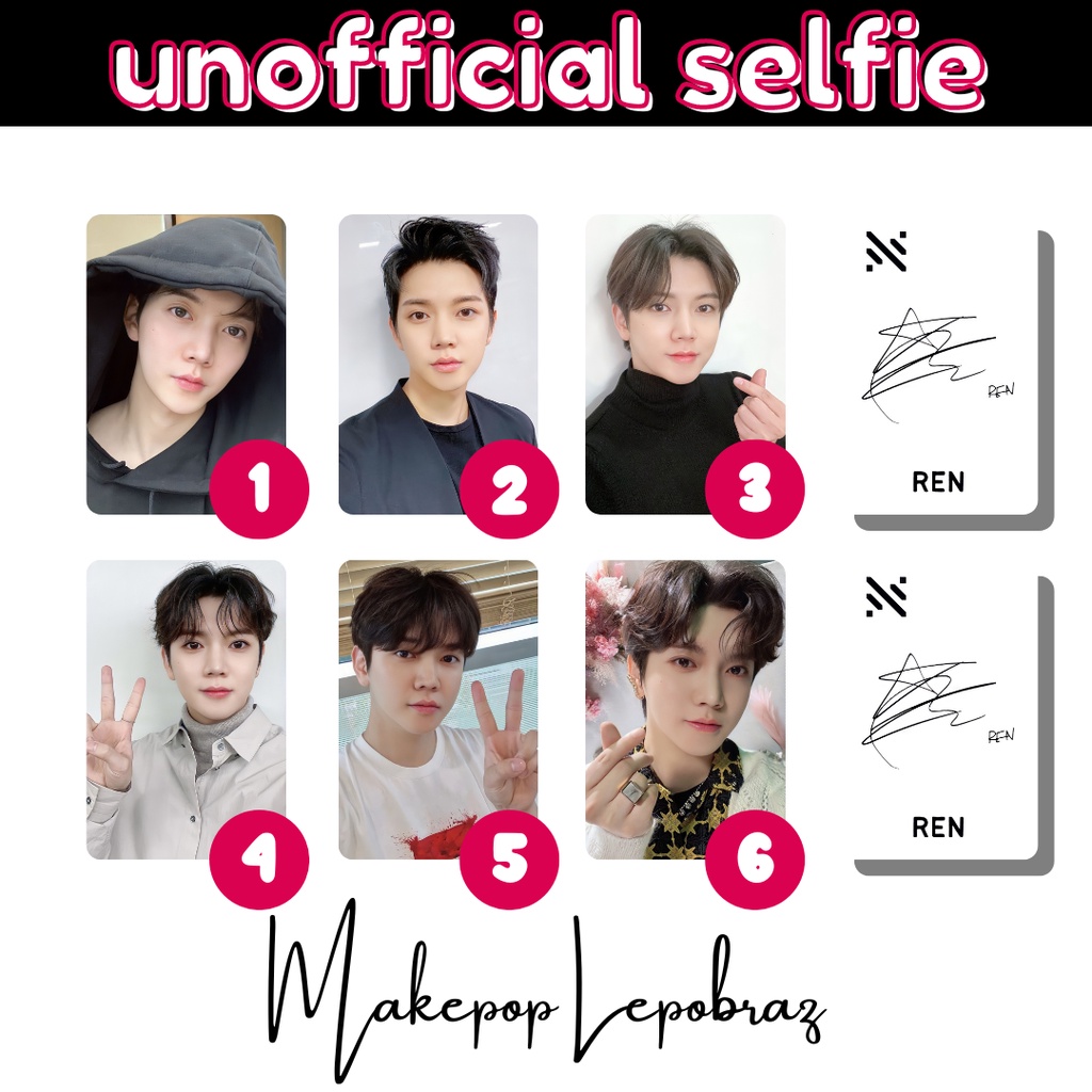 [MIN. 3 PC] NU'EST NUEST UNOFFICIAL SELFIE - BOYFRIENDABLE PC BAEKHO JR MINHYUN ARON REN