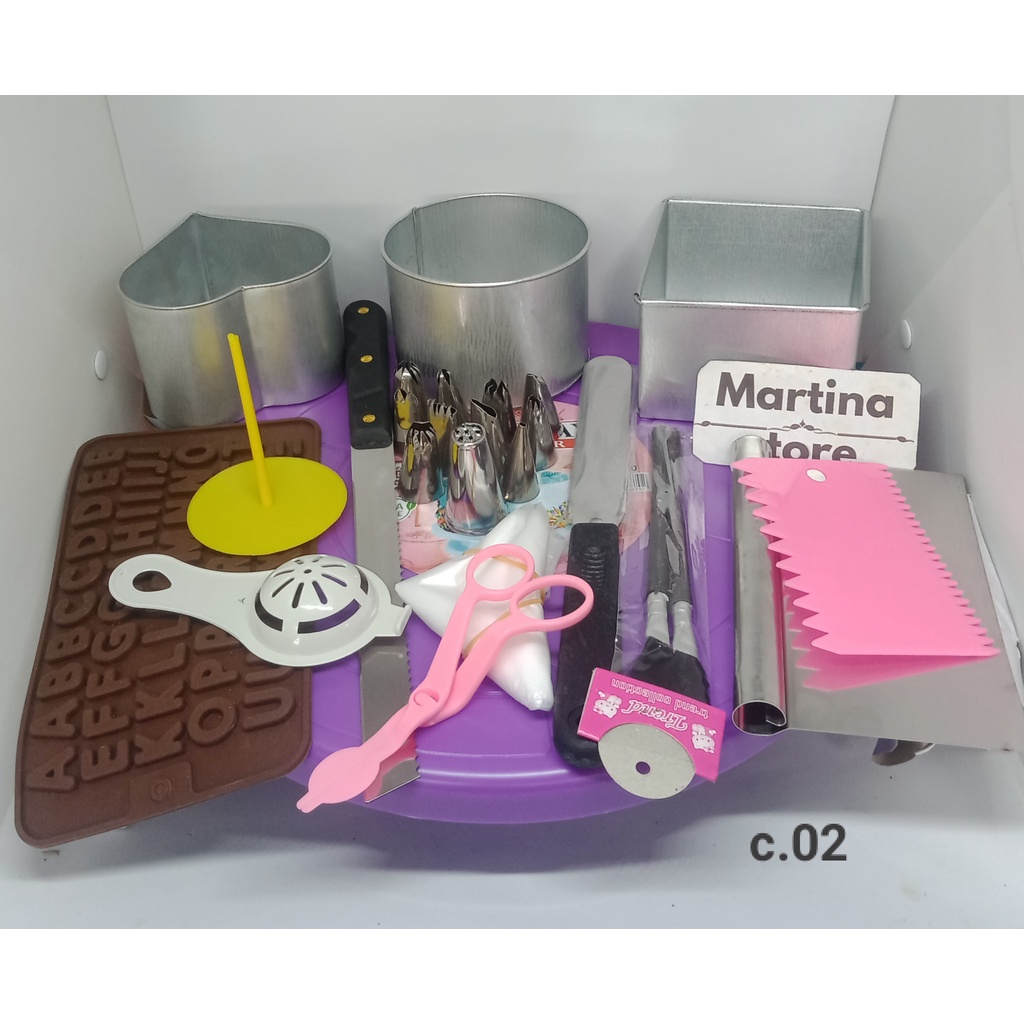 set dekorasi kue lengkap alat alat membuat kue