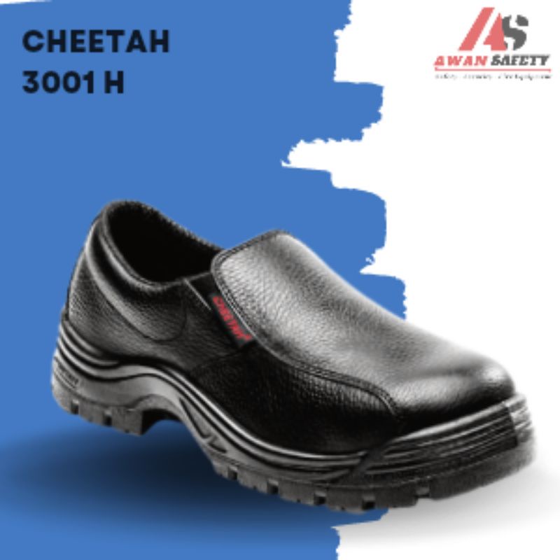 SEPATU SAFETY CHEETAH 3001H / Sepatu Kerja Proyek Sefti Pria Kulit Asli