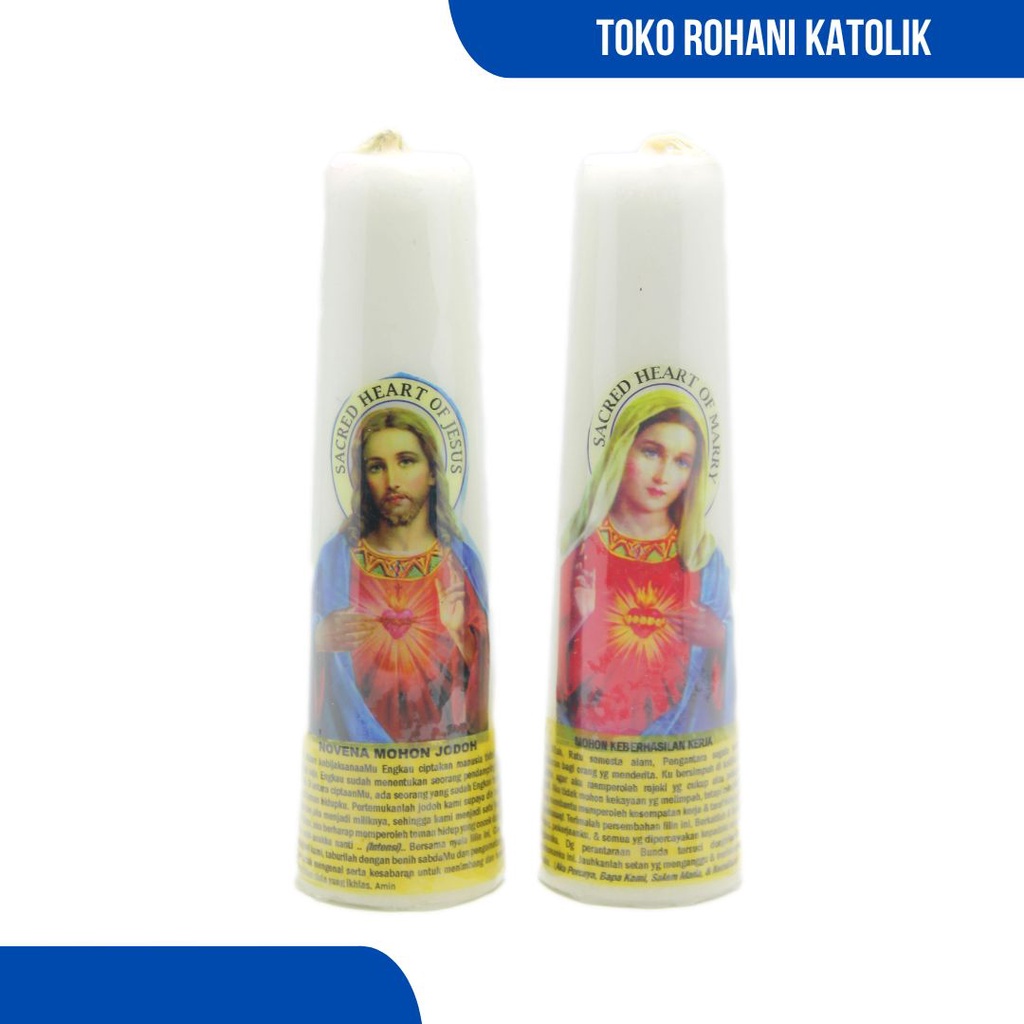 LILIN DOA KATOLIK 16 CM / LILIN ALTAR / LILIN DOA BESAR / LILIN BERGAMBAR