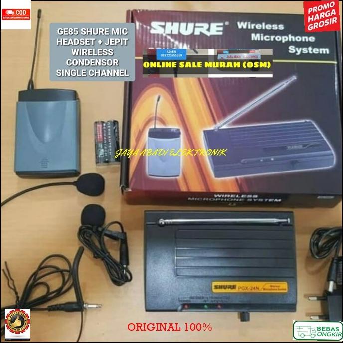 SHURE MIC WIRELESS CLIP ON BANDO HEADSET MIK WIRELES JEPIT KLIP KERAH