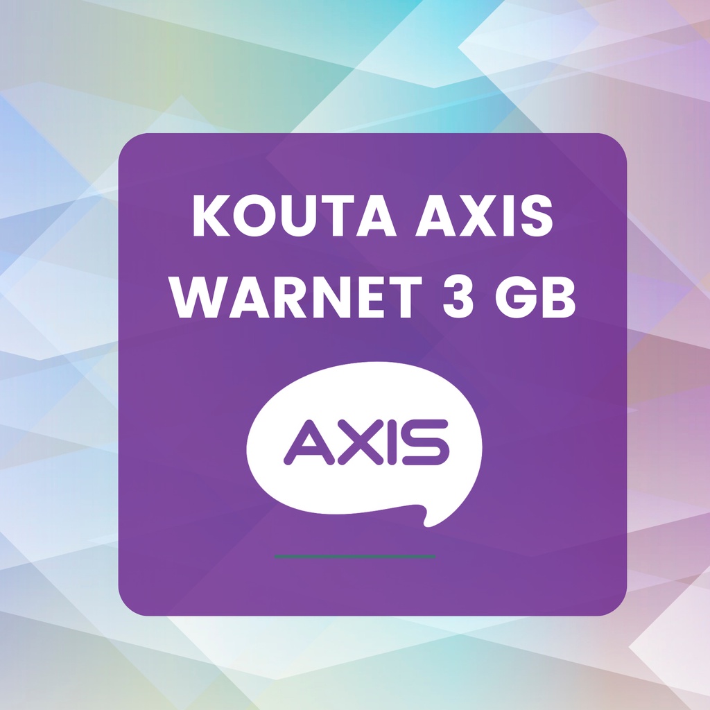 KOUTA AXIS 3GB WARNET 3 JAM 6 JAM TERMURAH
