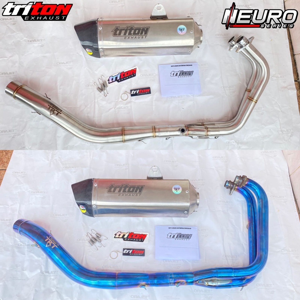 Knalpot Racing CBR250RR, Ninja 250 Fi, R25, MT25 Triton Exhaust type Neuro Series Fullsystem