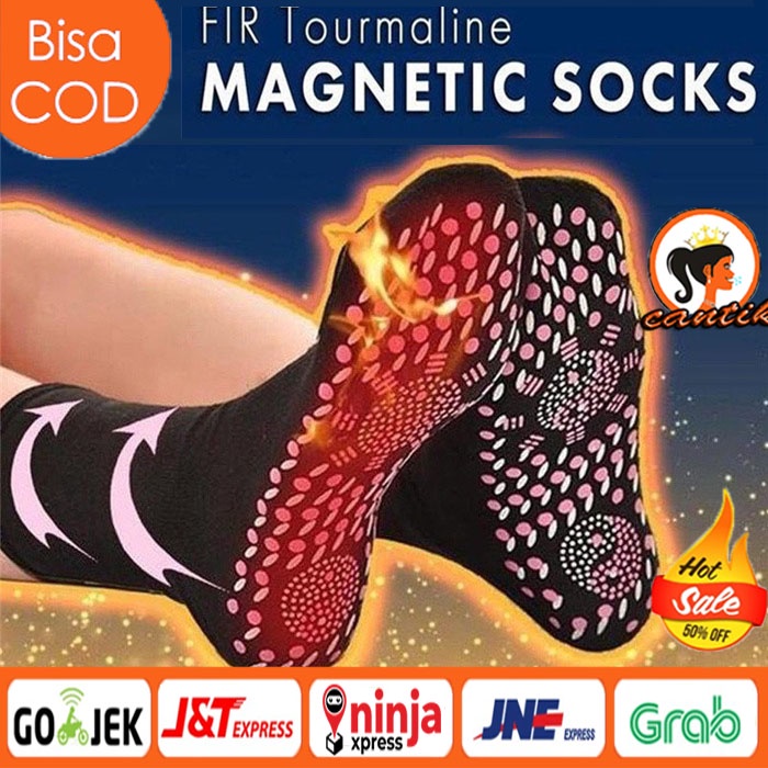 HC KAOS KAKI MAGNET kaus kaki kesehatan kaos kaki terapi pelancar darah beku kaos kaki pemanas penghangat telapak kaki foot support tourmaline magnetic therapy