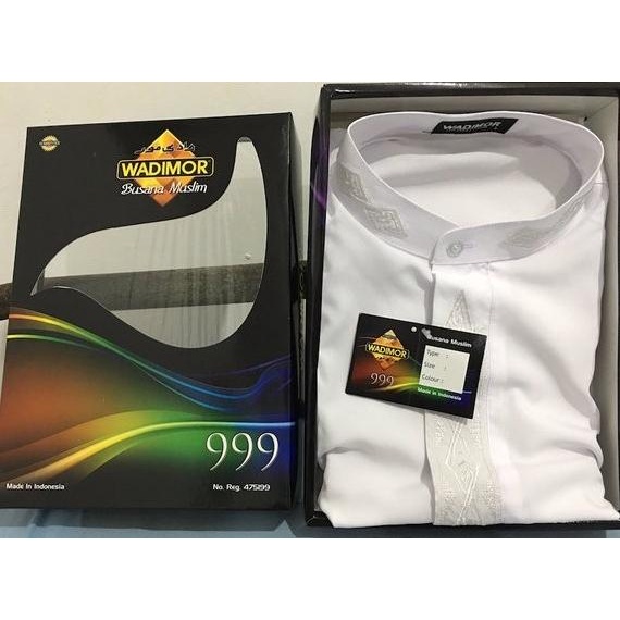 Discount Baju Koko Wadimor 666 Warna Putih Lengan Panjang Ukuran XXL /BAJU KOKO PRIA/BAJU KOKO DEWAS