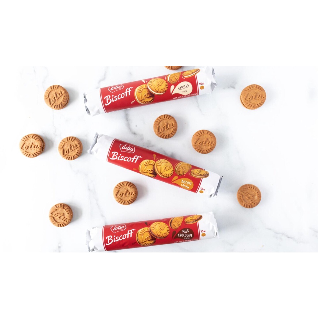 Biskuit LOTUS Biscoff Biscuit Cream 150gram isi 15pcs asal Eropa