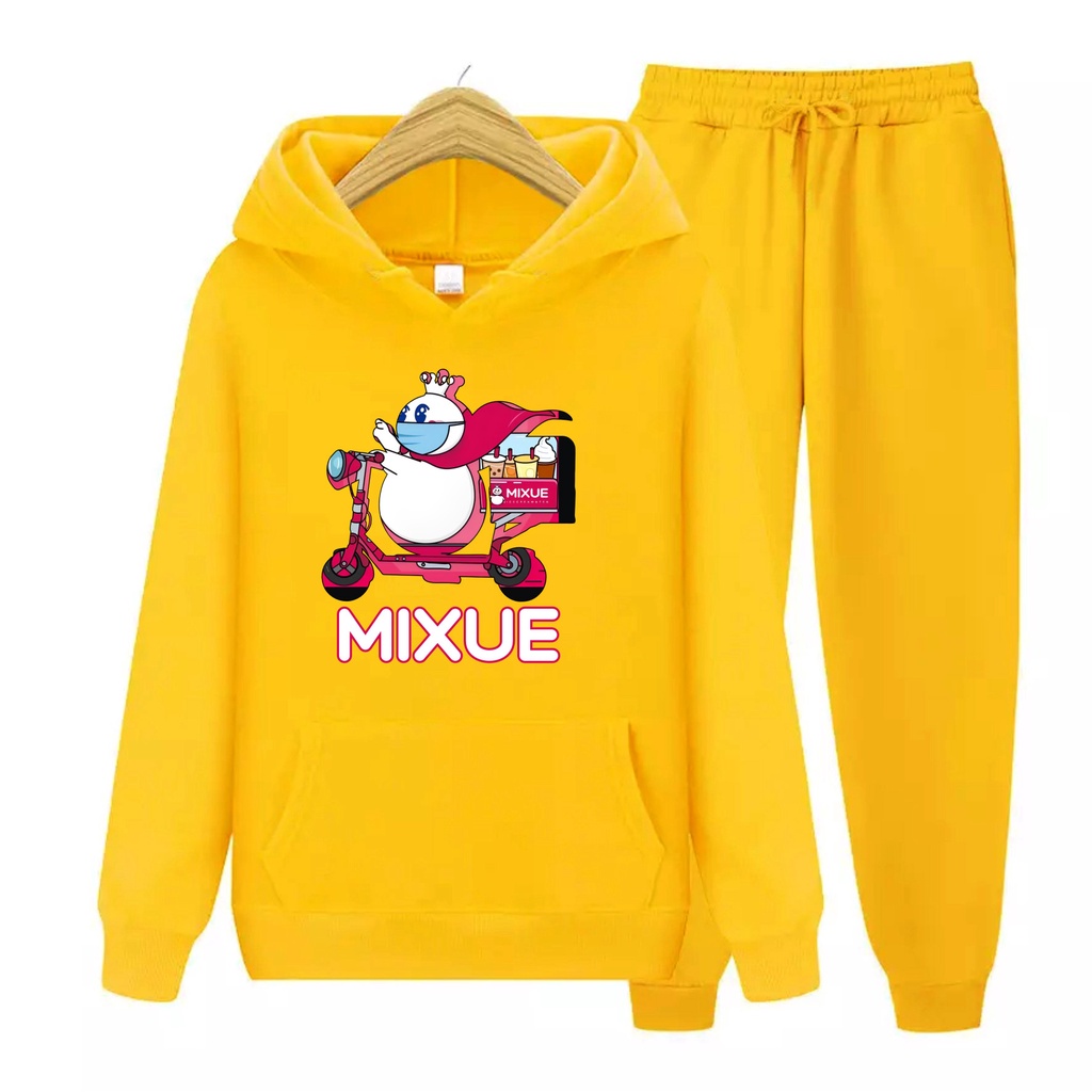 Setelan Sweater Hoodie  Anak MIXUE ICE CREAM Usia 4-14 Tahun Bisa Bayar Ditempat COD