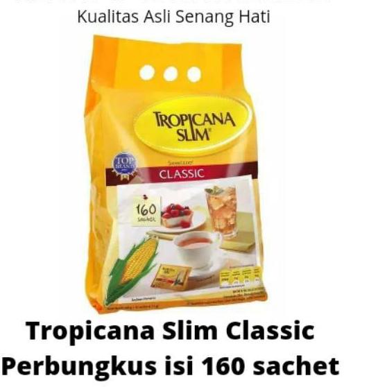 

☜ TROPICANA SLIM SWEETENER CLASSIC 160 SACHET GULA ➻