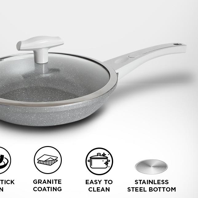 ✿ Welcook Panci Frypan Granite - 24 cm ۞