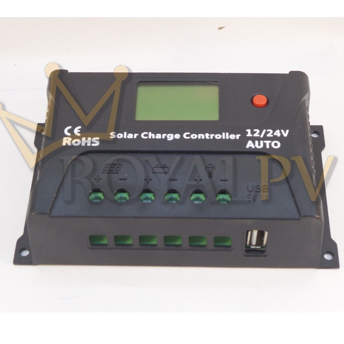 Terlaris Solar Charge Controller Pwm Srne 20A 12V 24V Auto Solar Charge