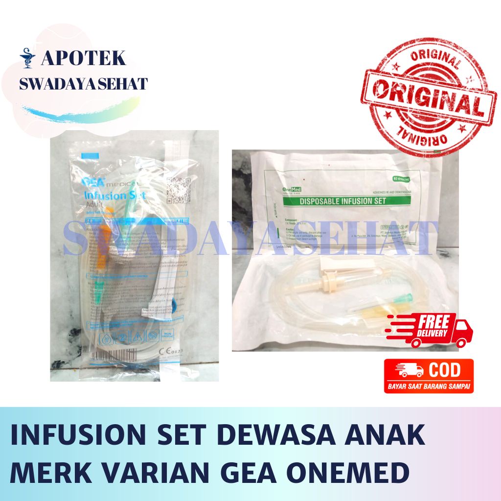 INFUSION SET - Infus Set Dewasa Anak Onemed 20tpm 60drops Alat Medis P3k