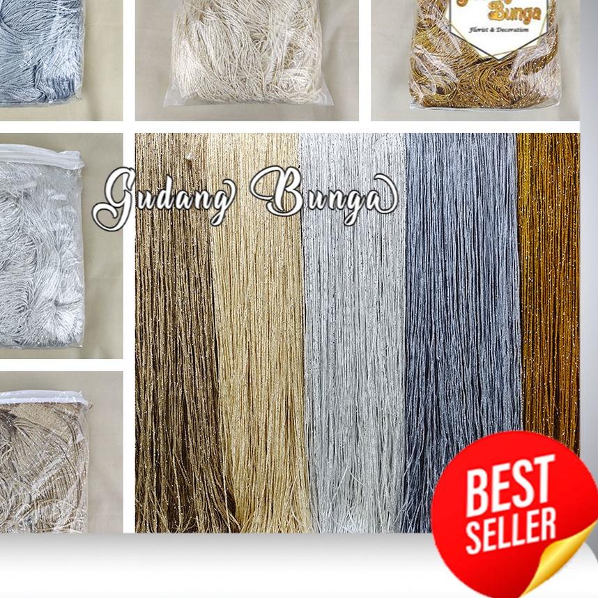 ✺ TIRAI BENANG GLITER 3X3 /TIRAI DEKOR/TIRAI GORDEN/ TIRAI HIAS ➧