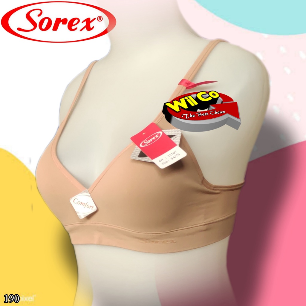 K190 - BRA/BH WANITA SOREX BUSA TANPA KAWAT SIZE 34 -40