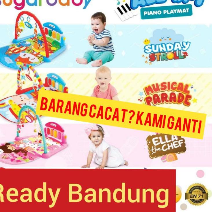 GROSIR Playmete Sugar Baby Sugarbaby Mainan bayi Baby musical Playgym piano playmat playgym MUSIKAL 