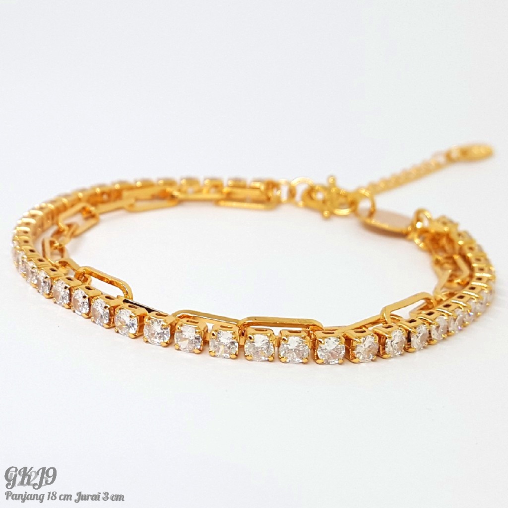 PGX Gelang Tangan Xuping Wanita Perhiasan Lapis Emas Aksesoris Fashion Premium - R366