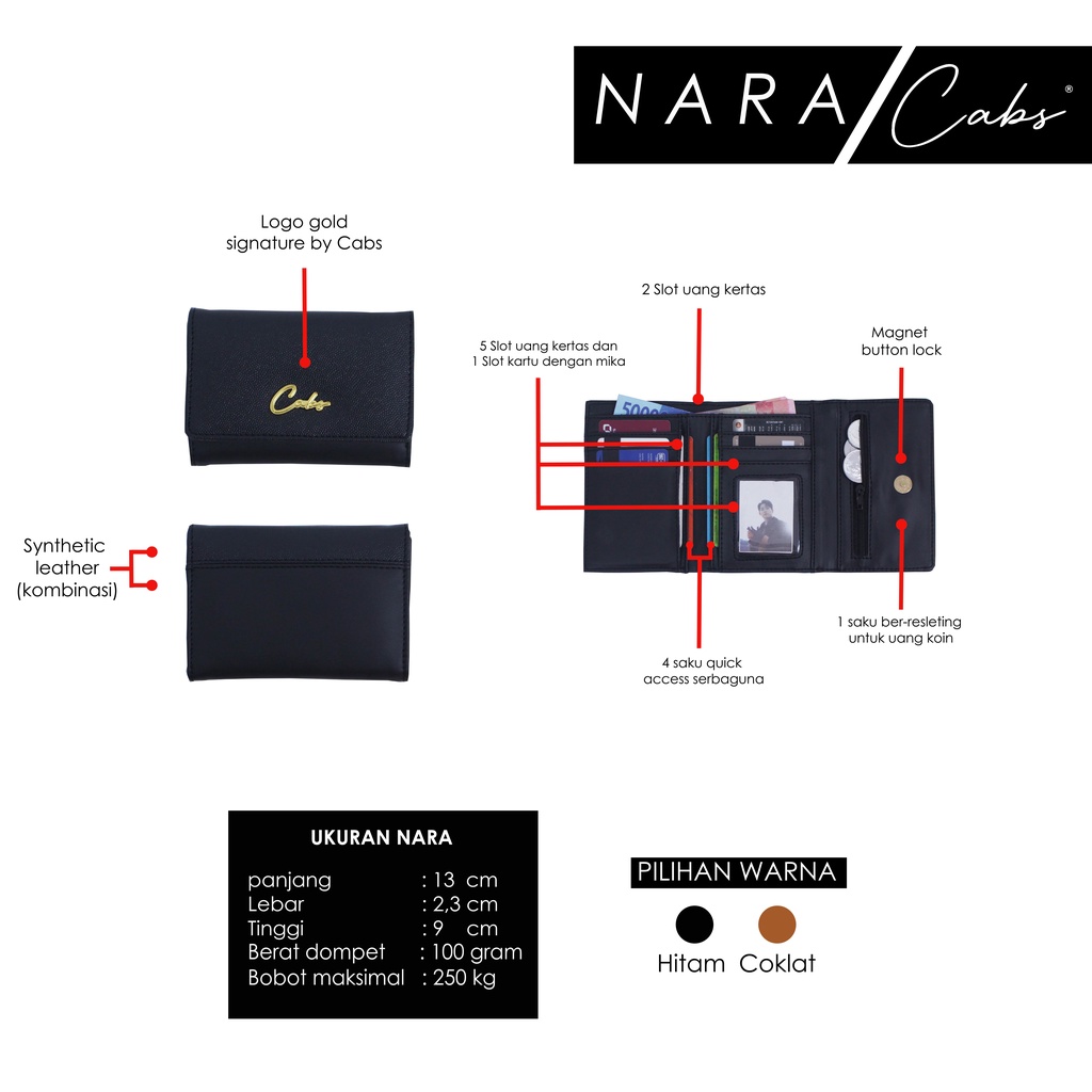 Cabs – Dompet Wanita Tipe Nara