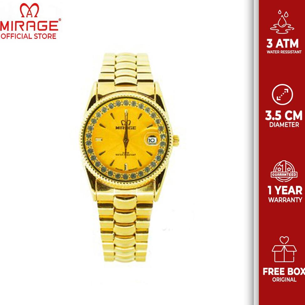 RECOMENDED Mirage watch Jam tangan Wanita Permata Mirage Mewah Tahan Air Garansi 1 tahun Warna Awet 