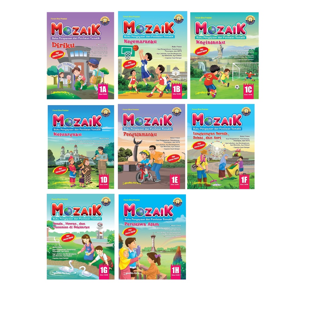 Mozaik Buku Pengayaan dan Penilaian Tematik SD Kelas 1 (A - H) - Yudhistira