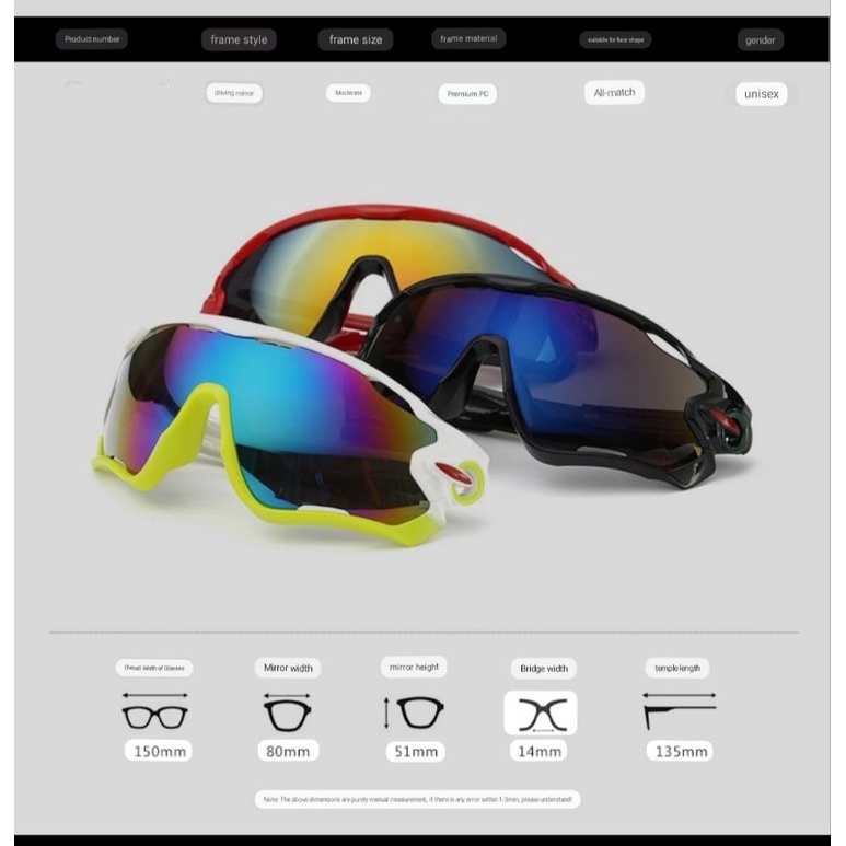 kacamata sepeda PART2 lari mtb hybrid fiksi sepeda sunglass uv model L part2