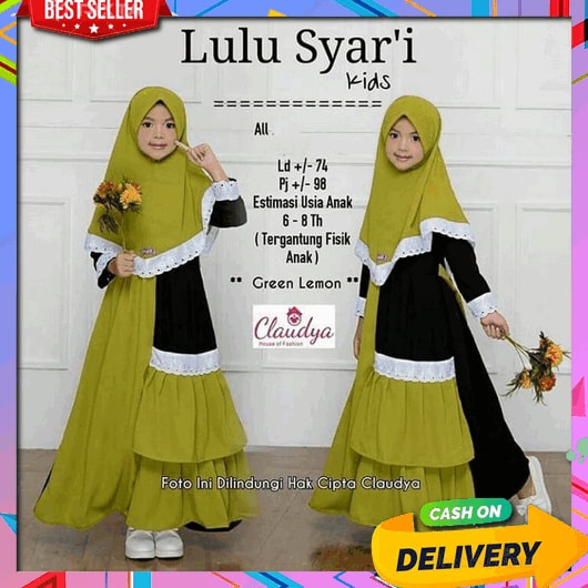 Baju Gamis Anak Baju Ngaji Import Gamus Anak2 Muslim Pakaian Umur 1 2 3 4 5 6 7 8 Tahun Ank Gsmis Se