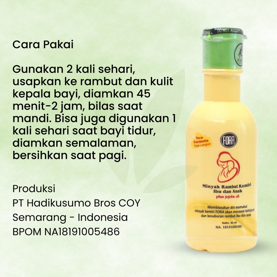 Fora Natures Minyak Kemiri Penumbuh Rambut dengan Jojoba Oil