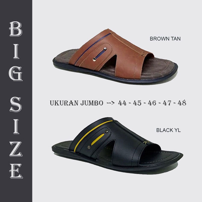 SENDAL PRIA UKURAN 44 45 46 47 48 sandal selop kulit big size sandal cowo ukuran jumbo besar