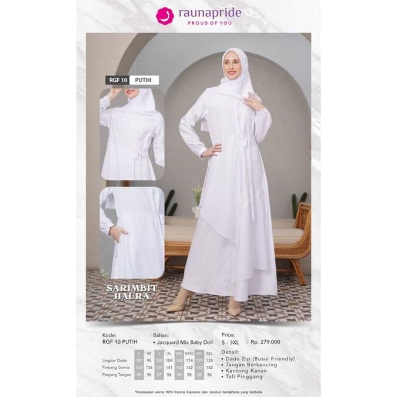 SARIMBIT RAUNA KELUARGA TERBARU 2023 HAURA GAMIS PUTIH