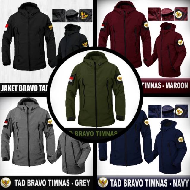 Jaket TAD 7010 Import Soft Sell Shark Skin Tactical Waterproof OutDoor Gunung / Jaket Jokowi Windbreaker Jaket Pria free logo bendara&amp;garuda