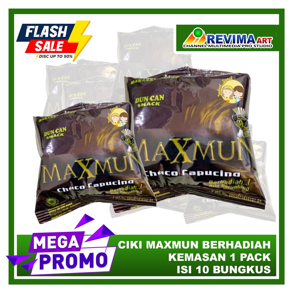 

Snack Ciki MAXMUN Berhadiah Kemasan 1 Pack isi 10 bungkus