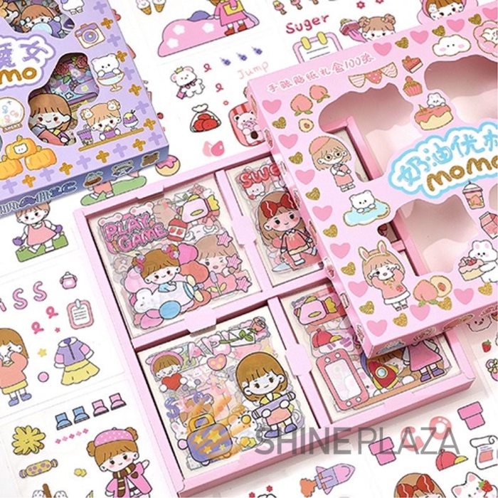 

Diary of Momo Series Flake Deco Waterproof Stickers - Stiker Lucu Satuan