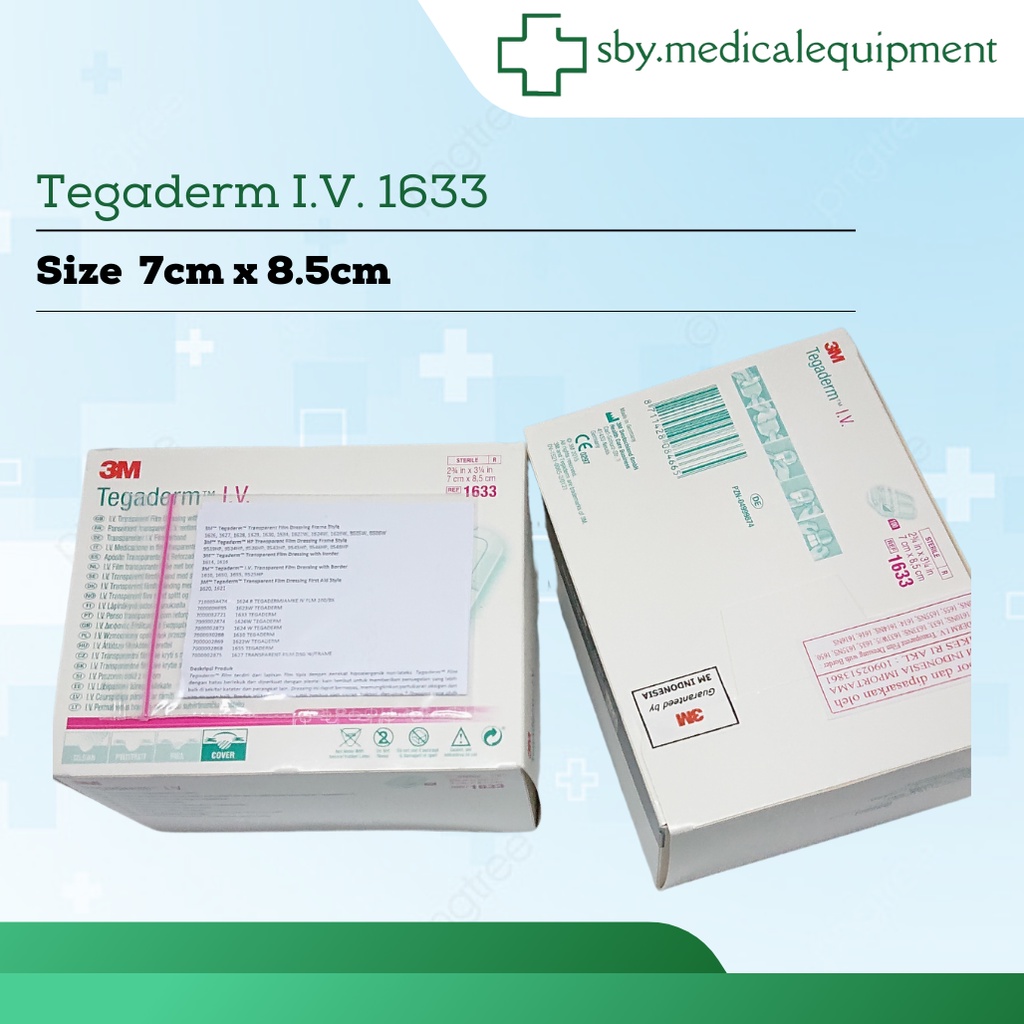 3M Tegaderm IV 1633 Tegaderm Infus Plester Transparant Box Isi 100pcs