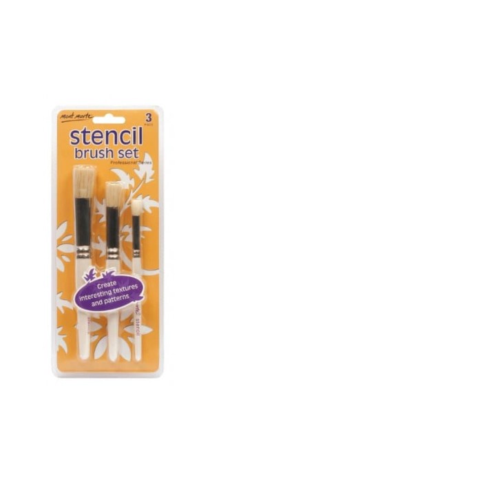

Terlaris Mont Marte Professional Stencil Brush Set 12, 8, 4