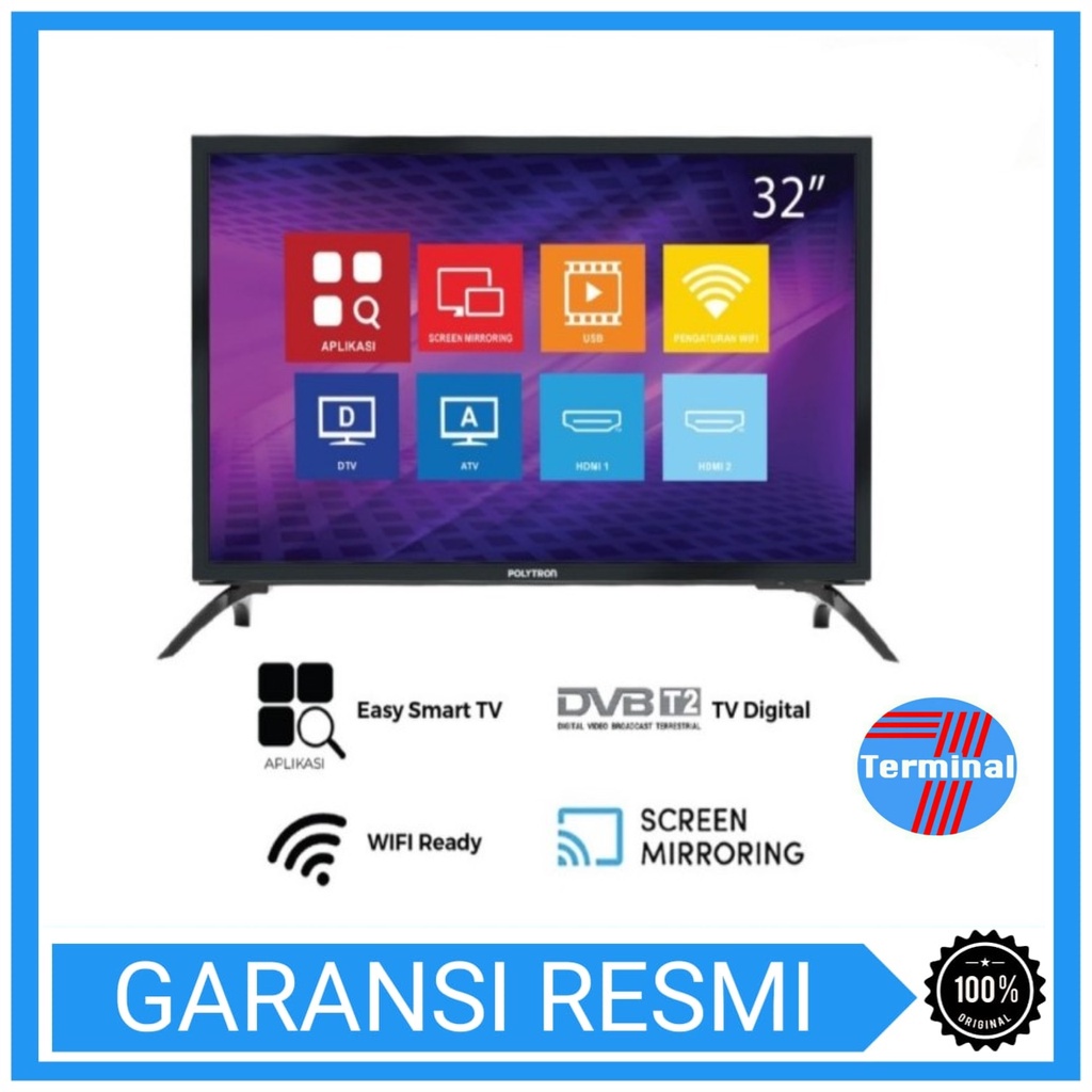 LED TV POLYTRON PLD 32MV1859 32 INCH EASY SMART MOLA