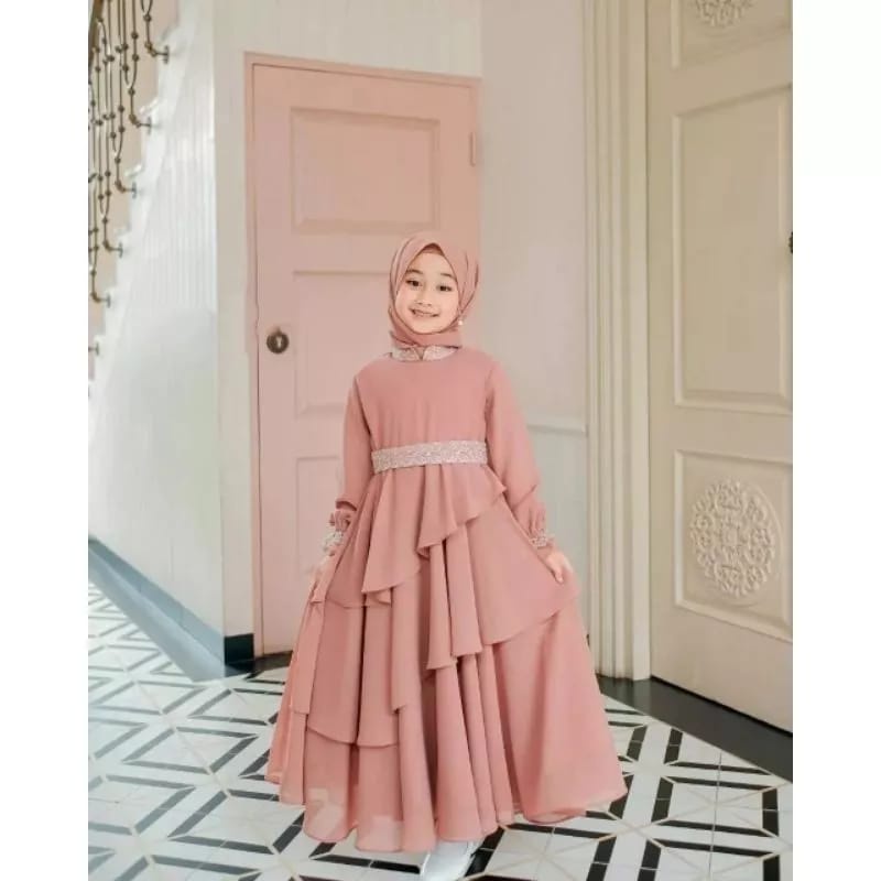 Baju Muslim Anak Tanggung Terbaru 2023 Mikayla Kids Bahan Ceruty Babydoll Premium Baju Gamis Anak Tanggung Kekinian Terbagus Baju Lebaran Terbagus 2023 Gamis Anak Kekinian Pakaian Muslim Anak Perempuan 2023 5 Variant Warna Terbaru