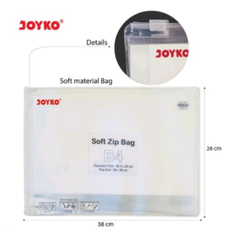 

Joyko Document Soft Zip Bag B4