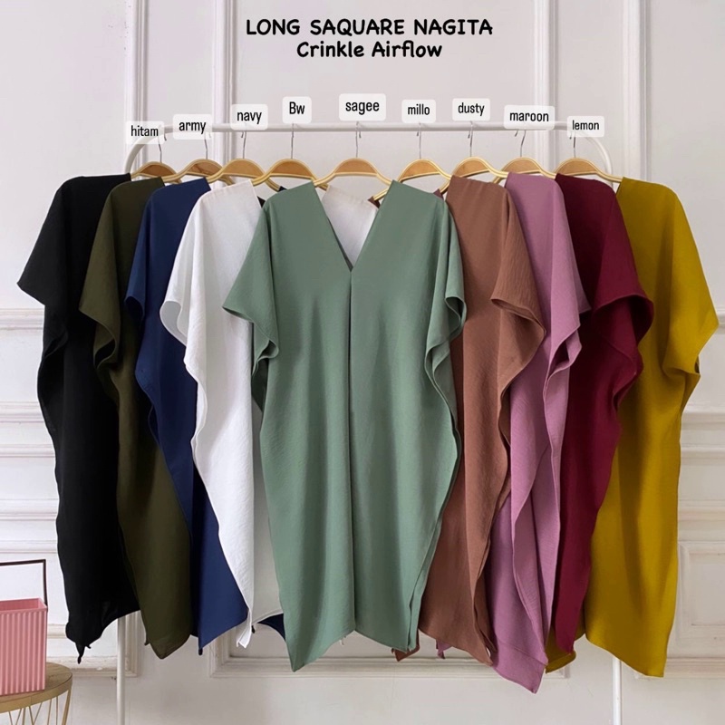 1 KG Muat 3 PCS / COMBO HEMAT  Nagita Long Square CRINKLE + Legging SPANDEX PREMIUM-RANDOM + LEGGING