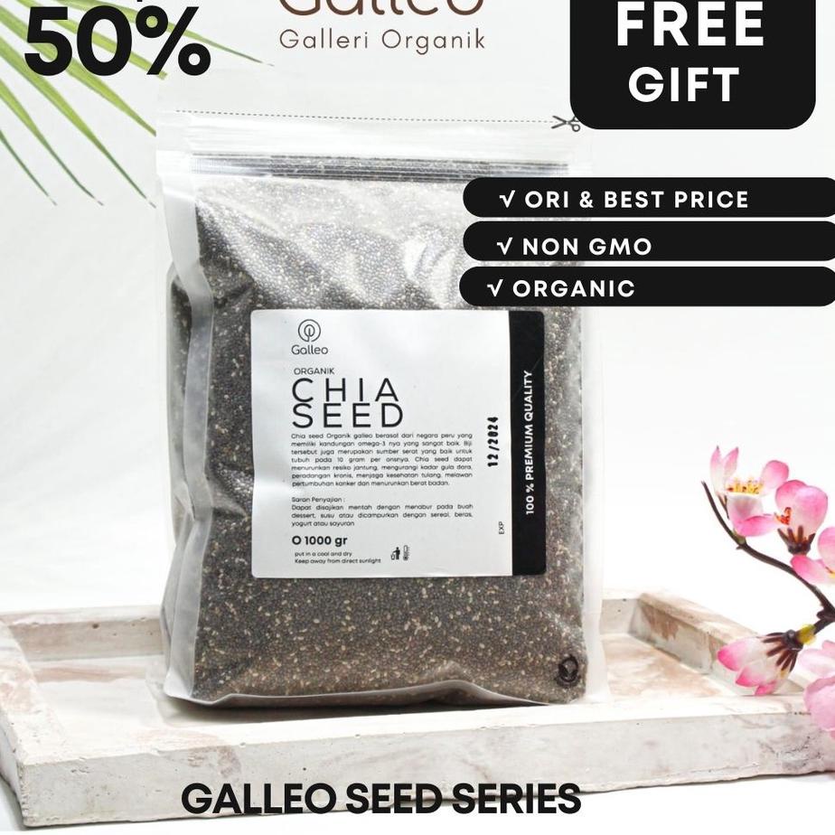 

✩ CHIA SEED ORGANIK 1 KG MEXICO [ Biji Chia Seed Hitam Organik ] ✦