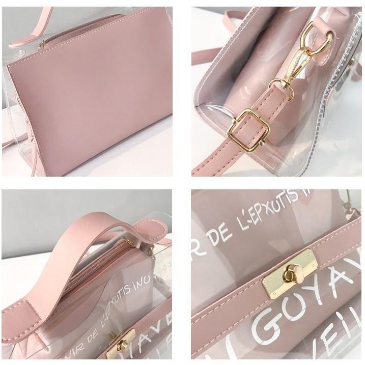 FYGALERY FYG1185 Tas Selempang Goyave Perempuan Slingbag Transparan Pvc Fashion Wanita Sling Bag Korea Handbag Murah